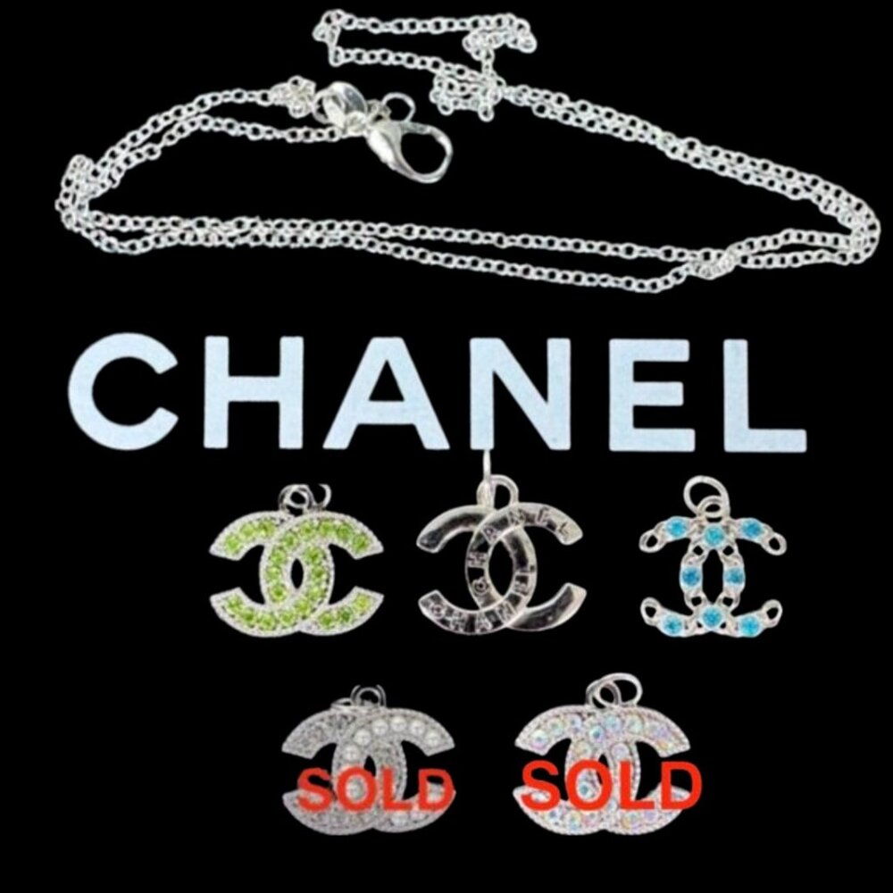 Chanel CC Charm - Authentic Charm with Silver-tone Chain